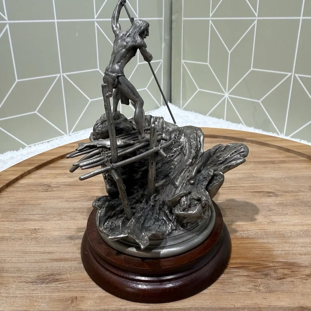 Yakima Salmon Fisherman Limited Edition Fine Pewter‎ Figurine #387/2500